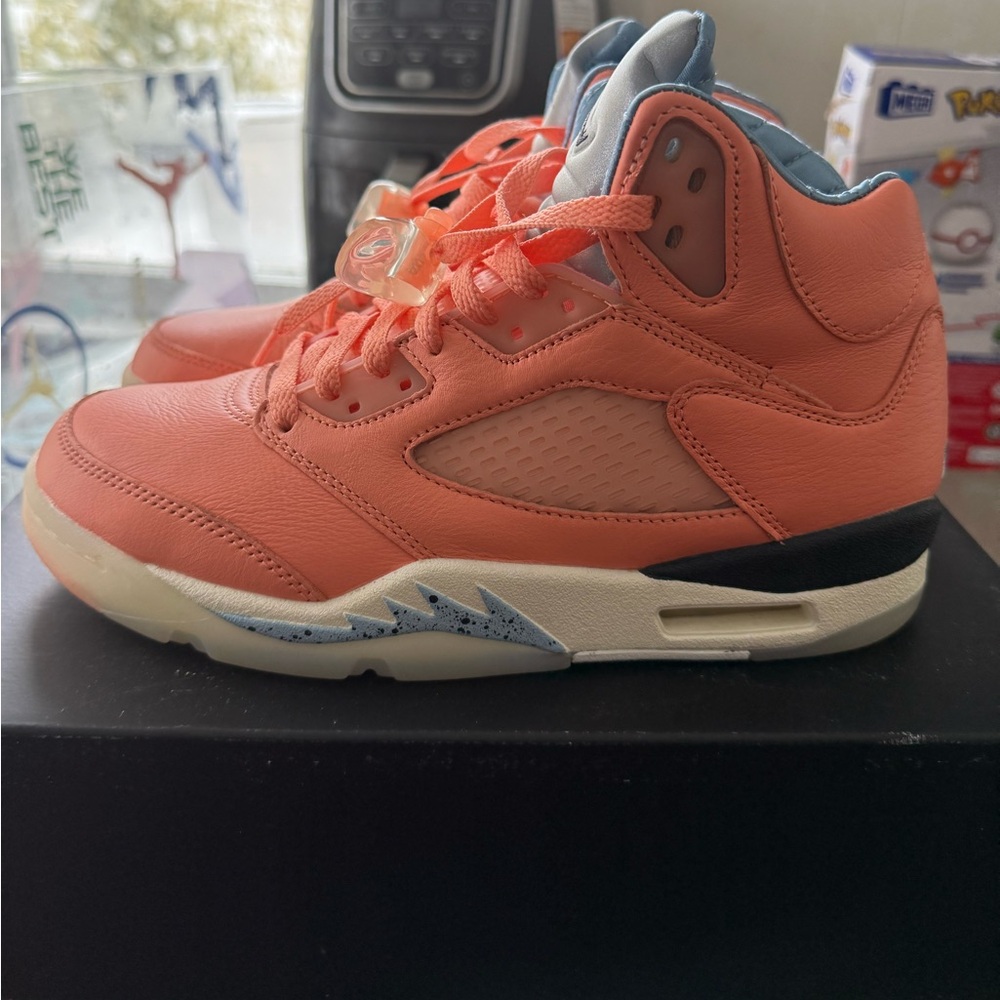 Jordan Athletic Shoes - Coral and Light Blue